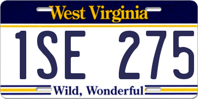 WV license plate 1SE275