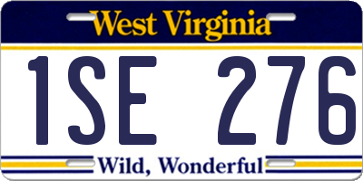 WV license plate 1SE276
