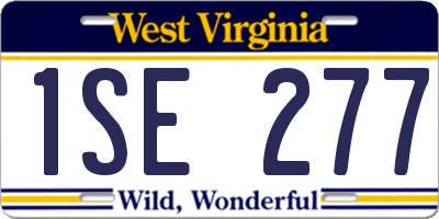WV license plate 1SE277