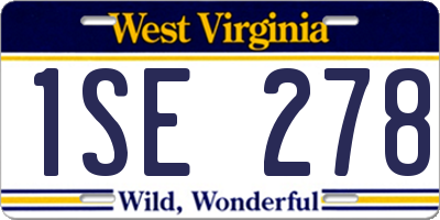 WV license plate 1SE278