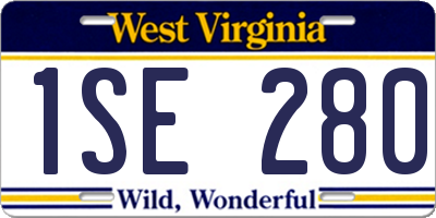 WV license plate 1SE280