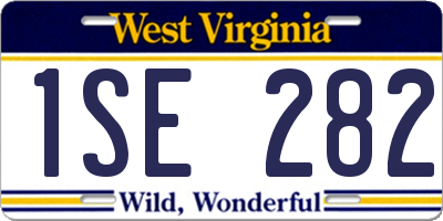 WV license plate 1SE282