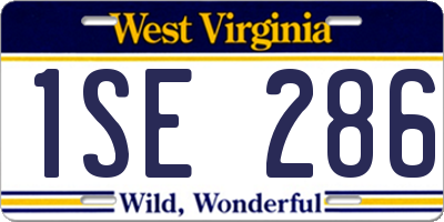WV license plate 1SE286