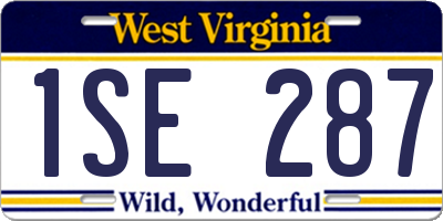 WV license plate 1SE287