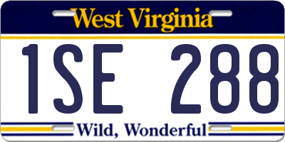 WV license plate 1SE288