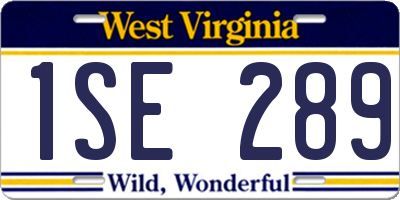 WV license plate 1SE289