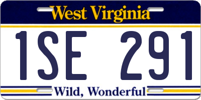 WV license plate 1SE291