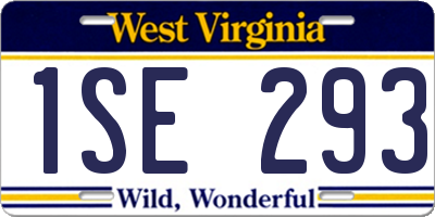 WV license plate 1SE293