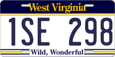 WV license plate 1SE298