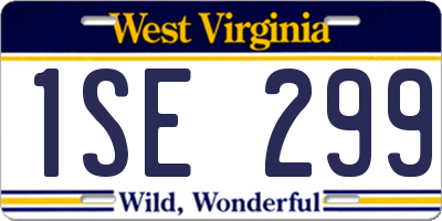 WV license plate 1SE299