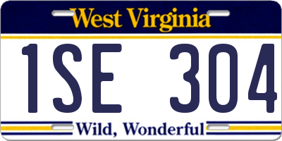 WV license plate 1SE304