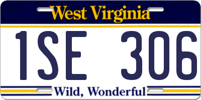 WV license plate 1SE306