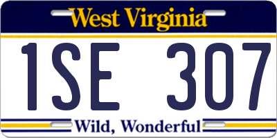 WV license plate 1SE307