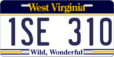 WV license plate 1SE310