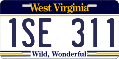 WV license plate 1SE311