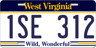 WV license plate 1SE312