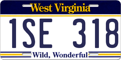 WV license plate 1SE318