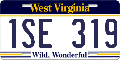 WV license plate 1SE319