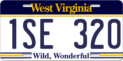 WV license plate 1SE320