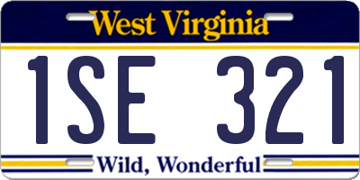 WV license plate 1SE321