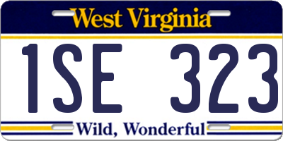 WV license plate 1SE323