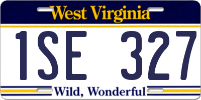 WV license plate 1SE327