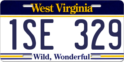WV license plate 1SE329