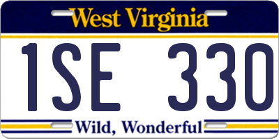 WV license plate 1SE330