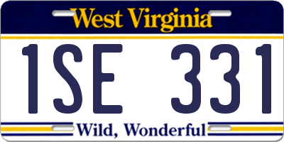 WV license plate 1SE331