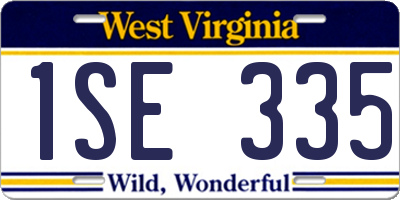 WV license plate 1SE335