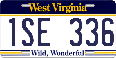 WV license plate 1SE336