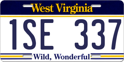 WV license plate 1SE337
