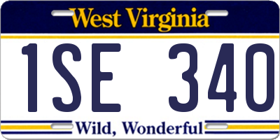 WV license plate 1SE340