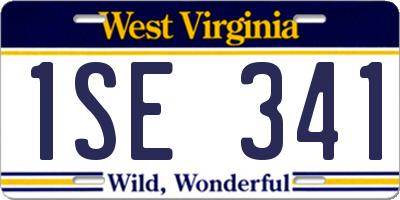 WV license plate 1SE341