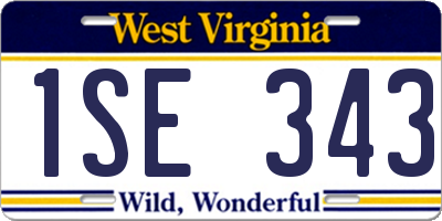 WV license plate 1SE343