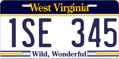 WV license plate 1SE345