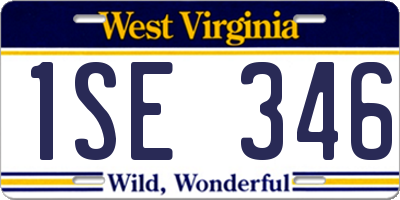 WV license plate 1SE346