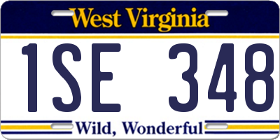 WV license plate 1SE348
