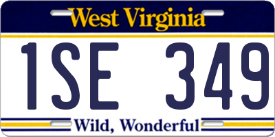 WV license plate 1SE349