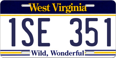 WV license plate 1SE351