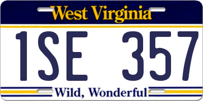 WV license plate 1SE357