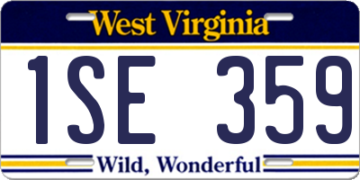 WV license plate 1SE359