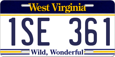 WV license plate 1SE361