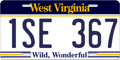 WV license plate 1SE367