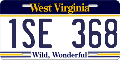 WV license plate 1SE368