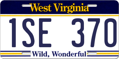 WV license plate 1SE370