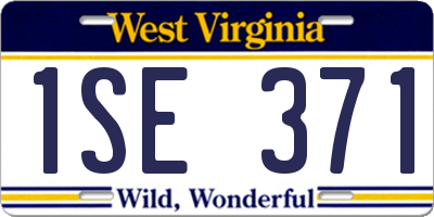 WV license plate 1SE371