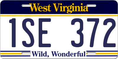 WV license plate 1SE372