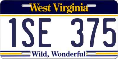 WV license plate 1SE375