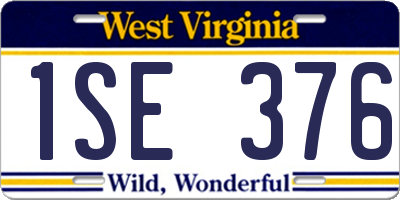WV license plate 1SE376